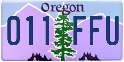 OR license plate 011FFU