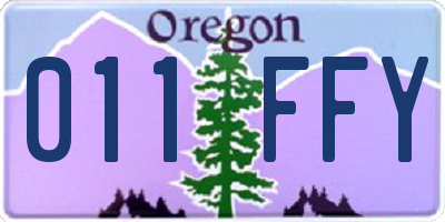 OR license plate 011FFY