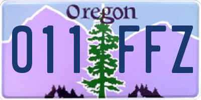 OR license plate 011FFZ