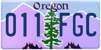 OR license plate 011FGC