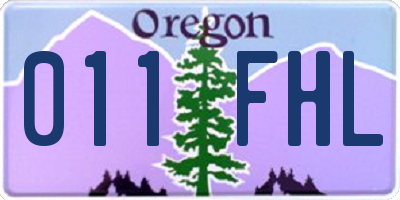 OR license plate 011FHL