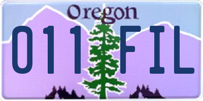 OR license plate 011FIL