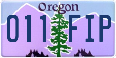 OR license plate 011FIP