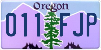 OR license plate 011FJP