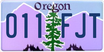 OR license plate 011FJT