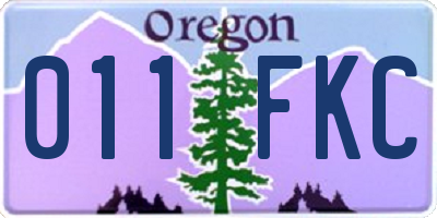 OR license plate 011FKC