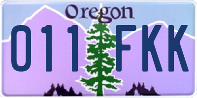 OR license plate 011FKK