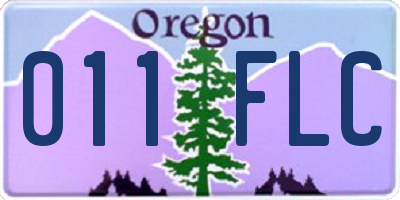 OR license plate 011FLC