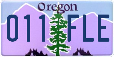 OR license plate 011FLE