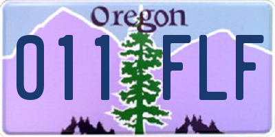 OR license plate 011FLF