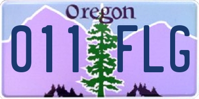 OR license plate 011FLG