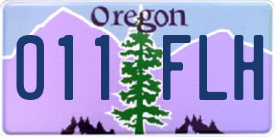 OR license plate 011FLH