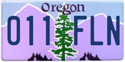 OR license plate 011FLN