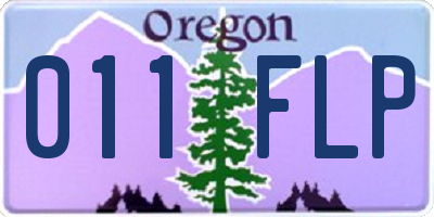 OR license plate 011FLP