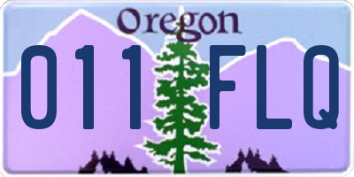 OR license plate 011FLQ