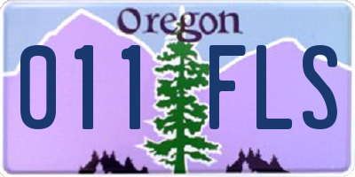 OR license plate 011FLS