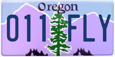 OR license plate 011FLY