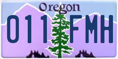 OR license plate 011FMH