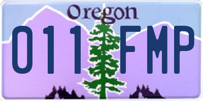 OR license plate 011FMP