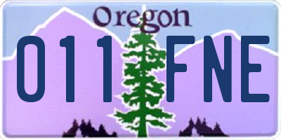 OR license plate 011FNE