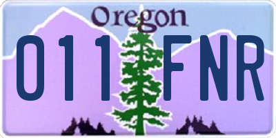 OR license plate 011FNR