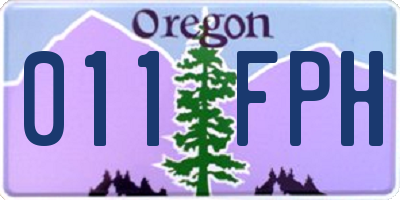OR license plate 011FPH