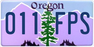 OR license plate 011FPS