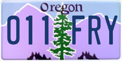OR license plate 011FRY