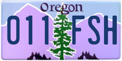 OR license plate 011FSH