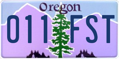 OR license plate 011FST