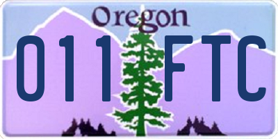 OR license plate 011FTC