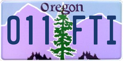 OR license plate 011FTI