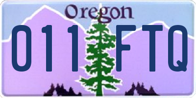 OR license plate 011FTQ