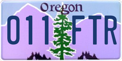 OR license plate 011FTR