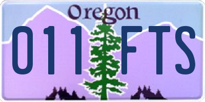 OR license plate 011FTS