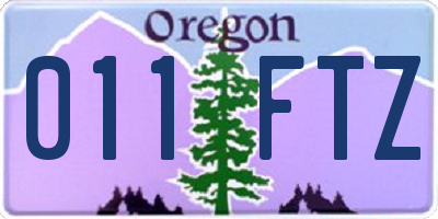 OR license plate 011FTZ