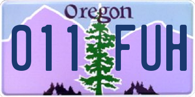 OR license plate 011FUH