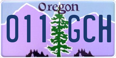 OR license plate 011GCH