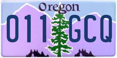 OR license plate 011GCQ