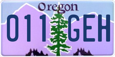 OR license plate 011GEH