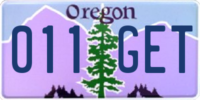 OR license plate 011GET