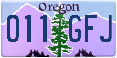 OR license plate 011GFJ