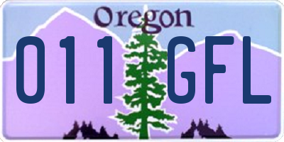 OR license plate 011GFL