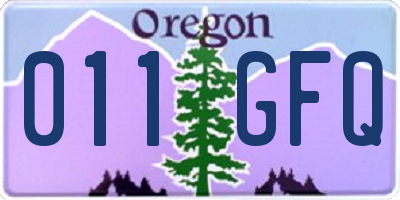 OR license plate 011GFQ