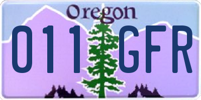 OR license plate 011GFR