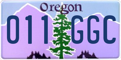 OR license plate 011GGC