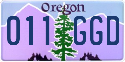 OR license plate 011GGD