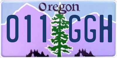 OR license plate 011GGH