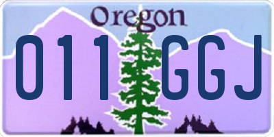 OR license plate 011GGJ