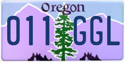 OR license plate 011GGL